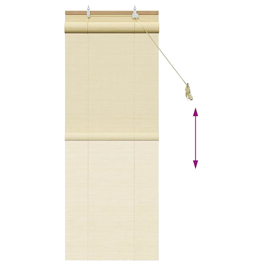 Store enrouleur Naturel 40 x 160 cm Bambou - 6