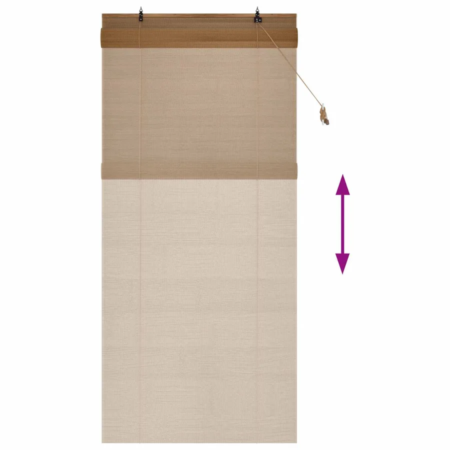 Store enrouleur Marron 80 x 220 cm Bambou - 6