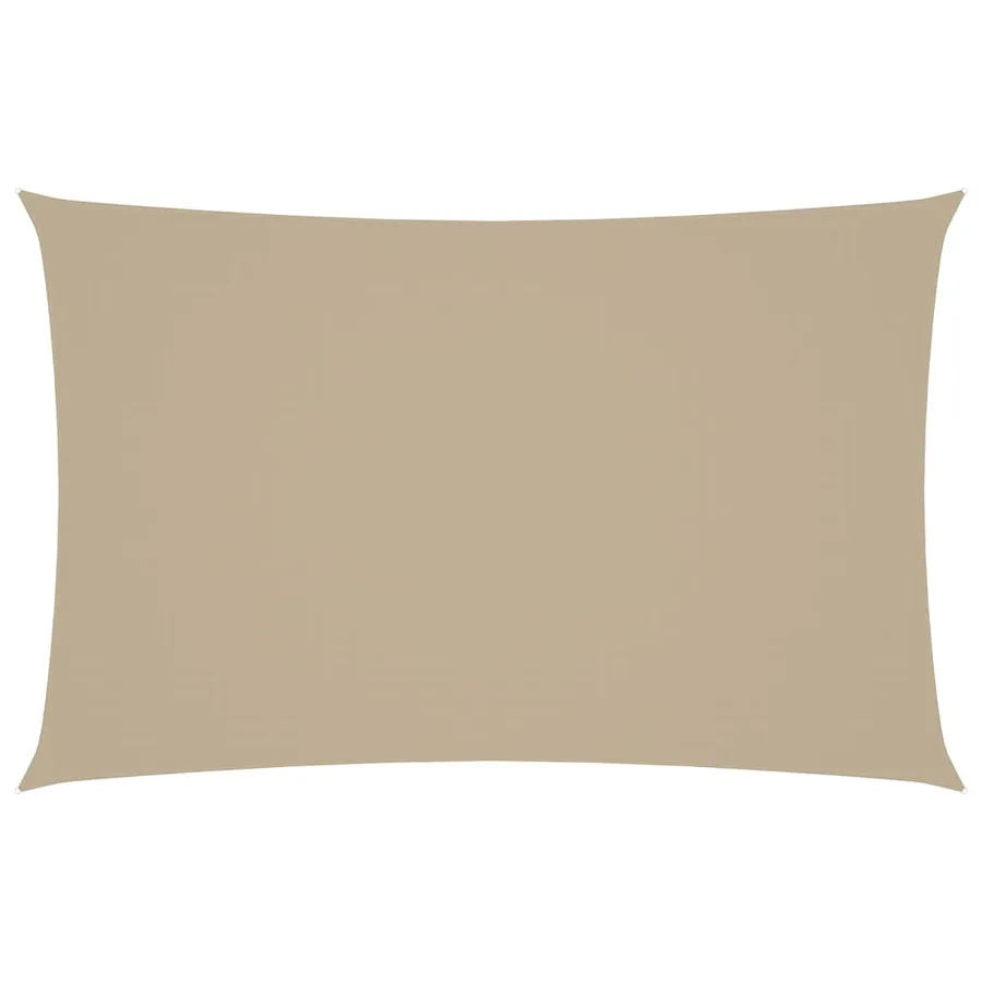 Voile de parasol tissu oxford rectangulaire 5x8 m beige - 2