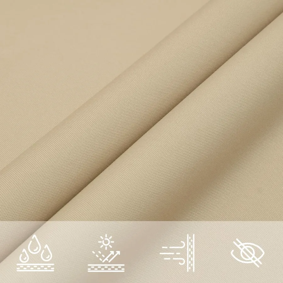 Voile de parasol tissu oxford rectangulaire 5x8 m beige - 8