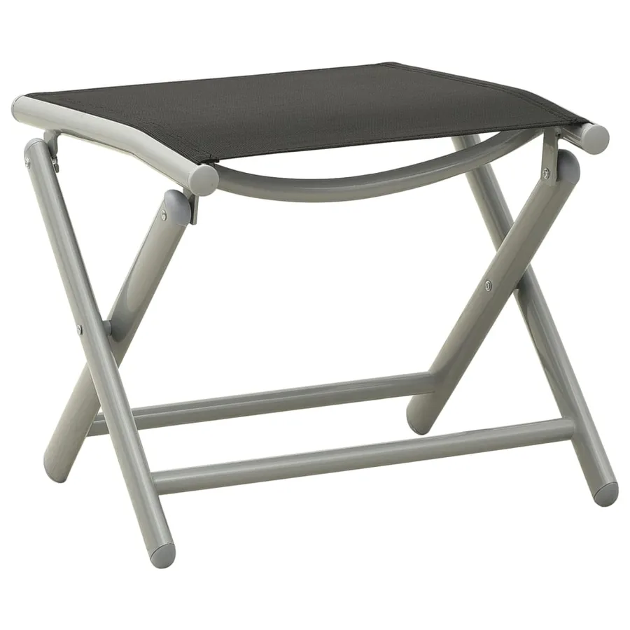 Salon de jardin 3 pcs textilène et aluminium argenté - 8