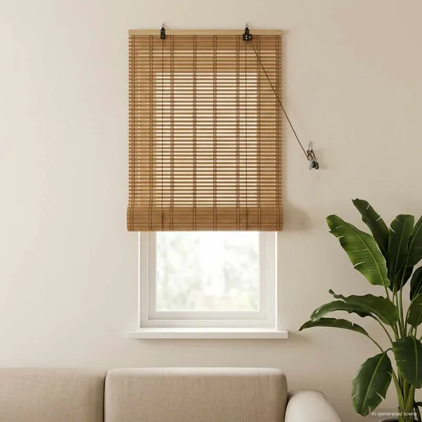 Store enrouleur Nature 50 x 160 cm Bambou