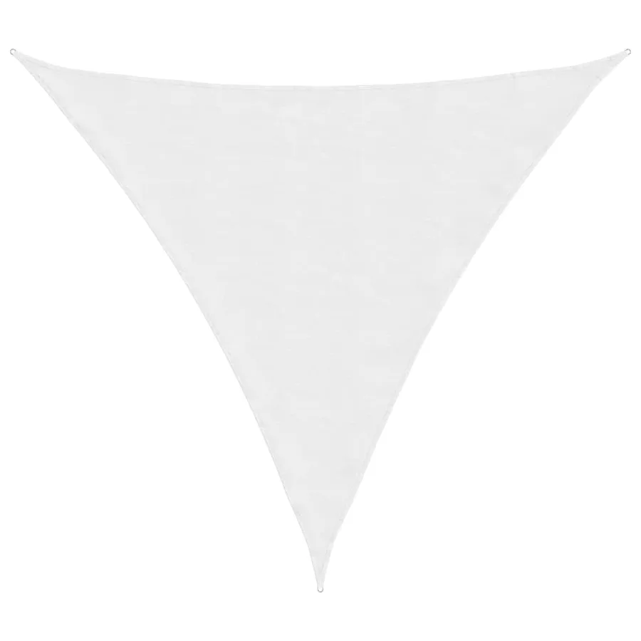 Voile de parasol tissu oxford triangulaire 4,5x4,5x4,5 m blanc - 2