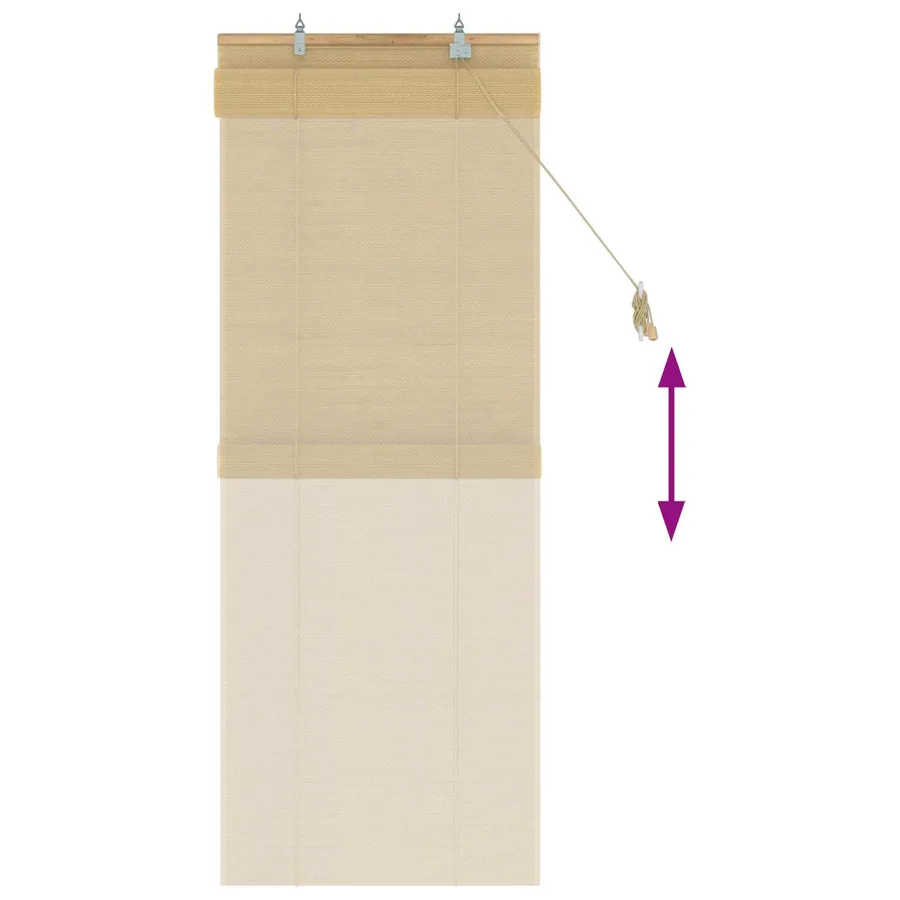 Store enrouleur Naturel 50 x 160 cm Bambou - 6