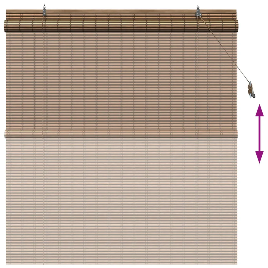 Store enrouleur Marron 160 x 160 cm Bambou - 6