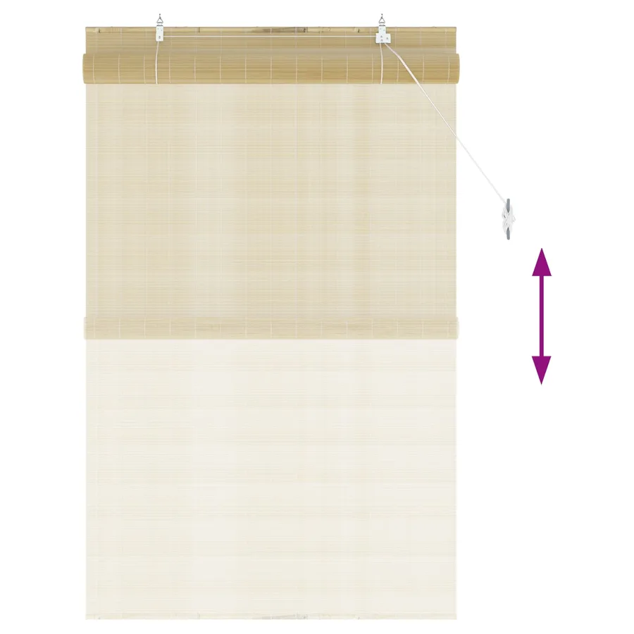 Store enrouleur Naturel 110 x 160 cm Bambou - 5