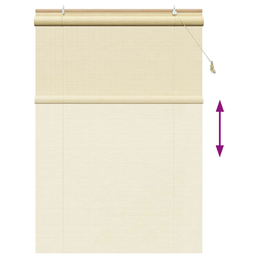 Store enrouleur Naturel 130 x 220 cm Bambou - 6