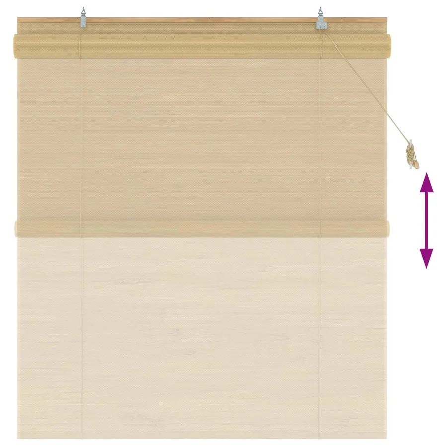Store enrouleur Naturel 140 x 160 cm Bambou - 6