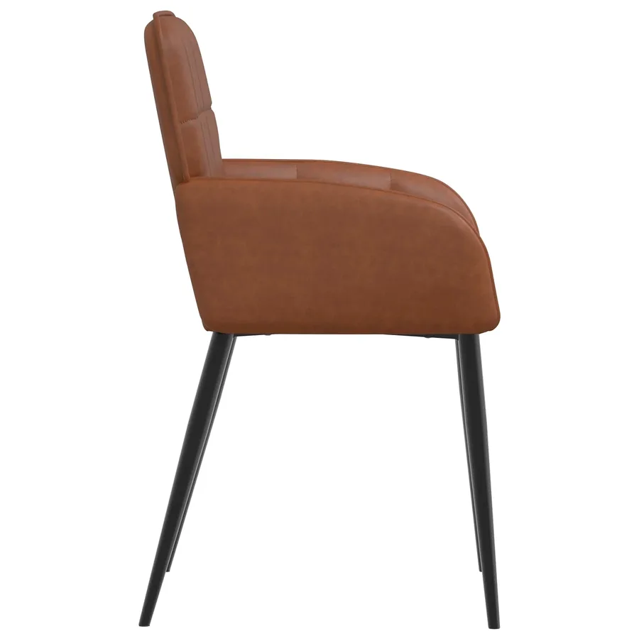 Chaises de salle à manger 2 pcs Simili cuir Marron - 4