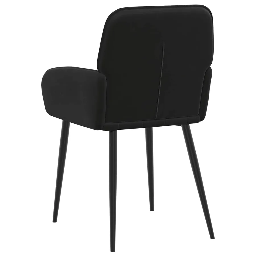 Chaises de salle à manger 4 pcs Velours Noir 57 x 50 x 85 cm - 5