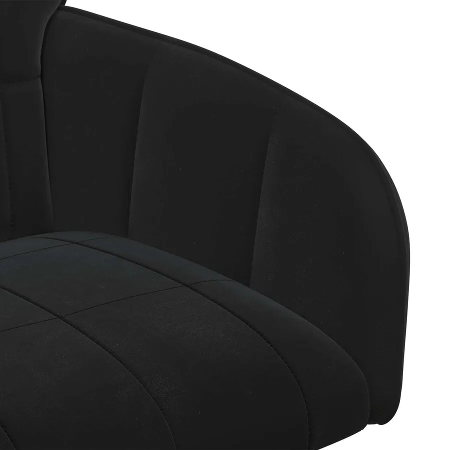 Chaises de salle à manger 4 pcs Velours Noir 57 x 50 x 85 cm - 6