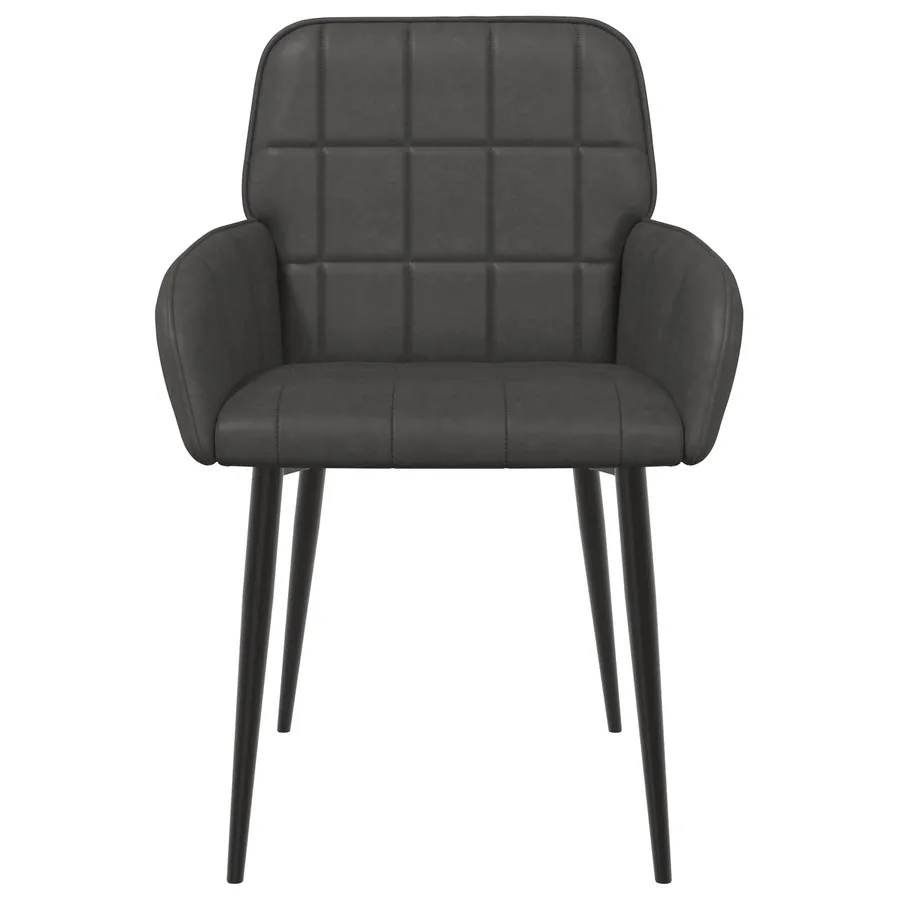 Chaises de salle à manger 4 pcs Simili cuir Noir - 3