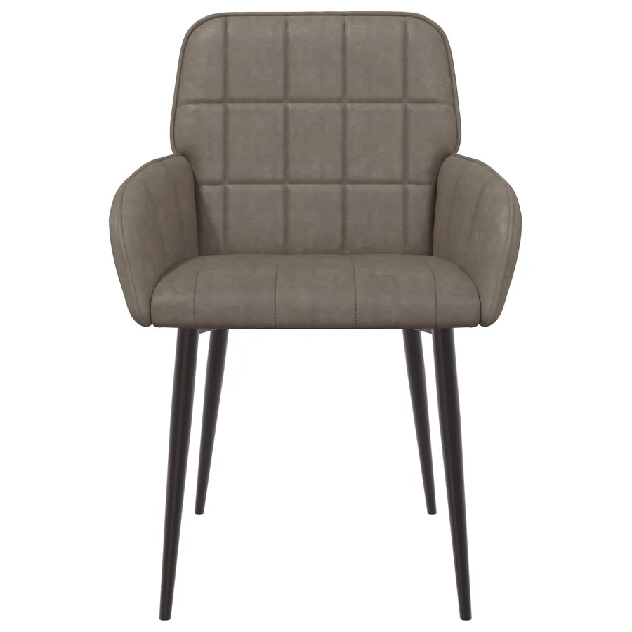 Chaises de salle à manger 4 pcs Simili cuir Gris - 3