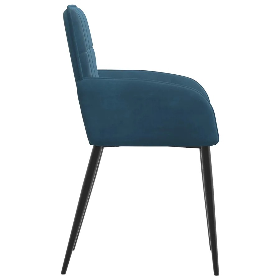 Chaises de salle à manger 4 pcs Velours Bleu 57 x 50 x 85 cm - 4