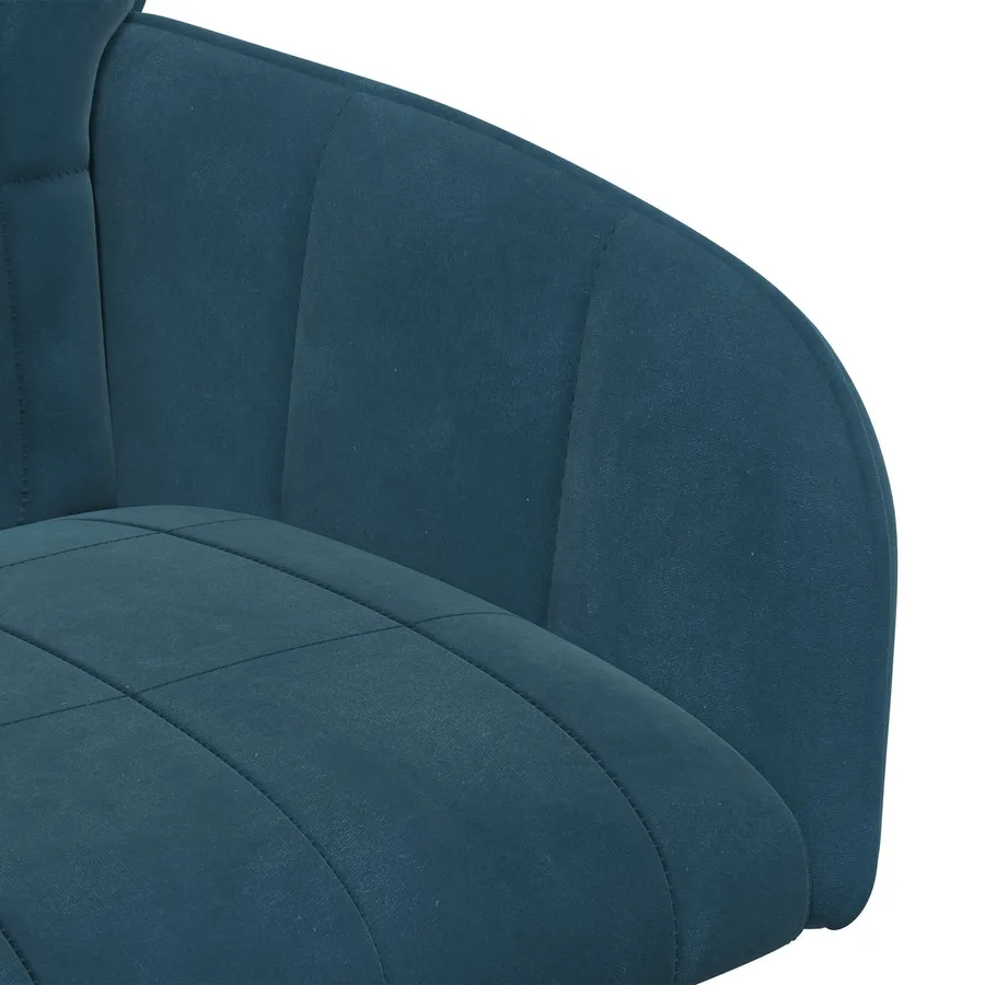 Chaises de salle à manger 4 pcs Velours Bleu 57 x 50 x 85 cm - 6