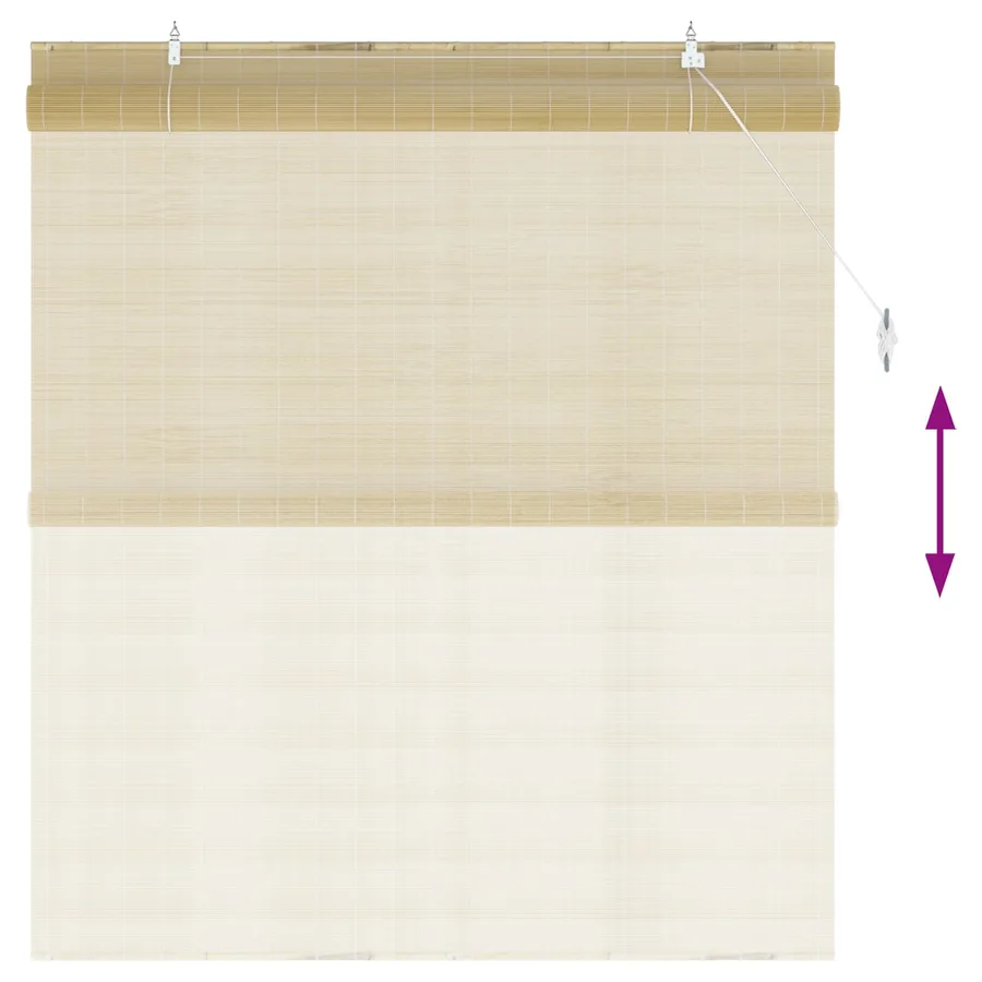 Store enrouleur Naturel 130 x 160 cm Bambou - 6