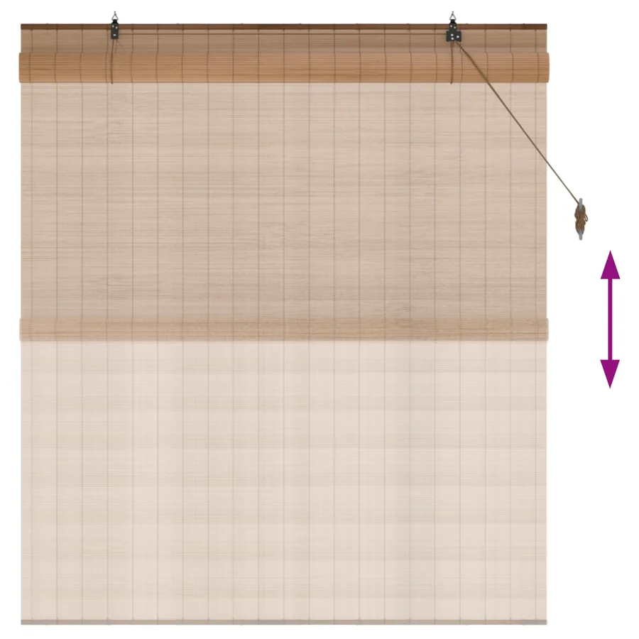 Store enrouleur Marron 130 x 160 cm Bambou - 6