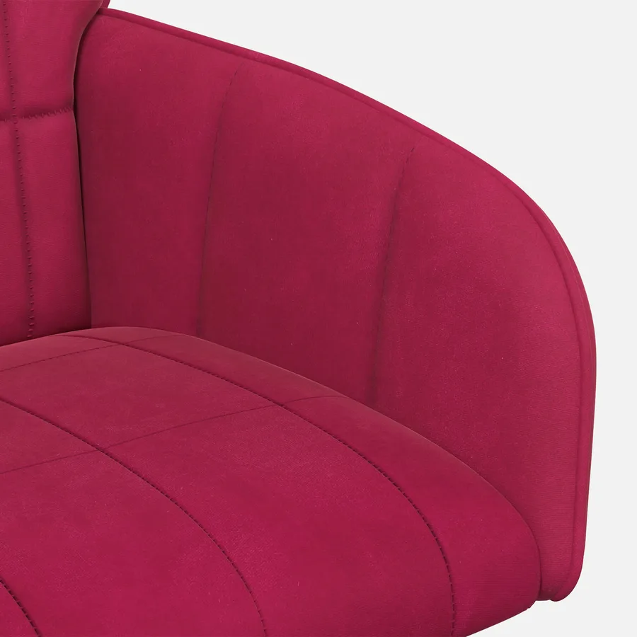Chaises de salle à manger 6 pcs Velours Bordeaux - 6