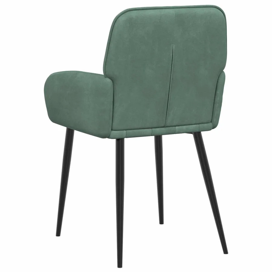 Chaises de salle à manger 2 pcs Velours Vert Mer - 5