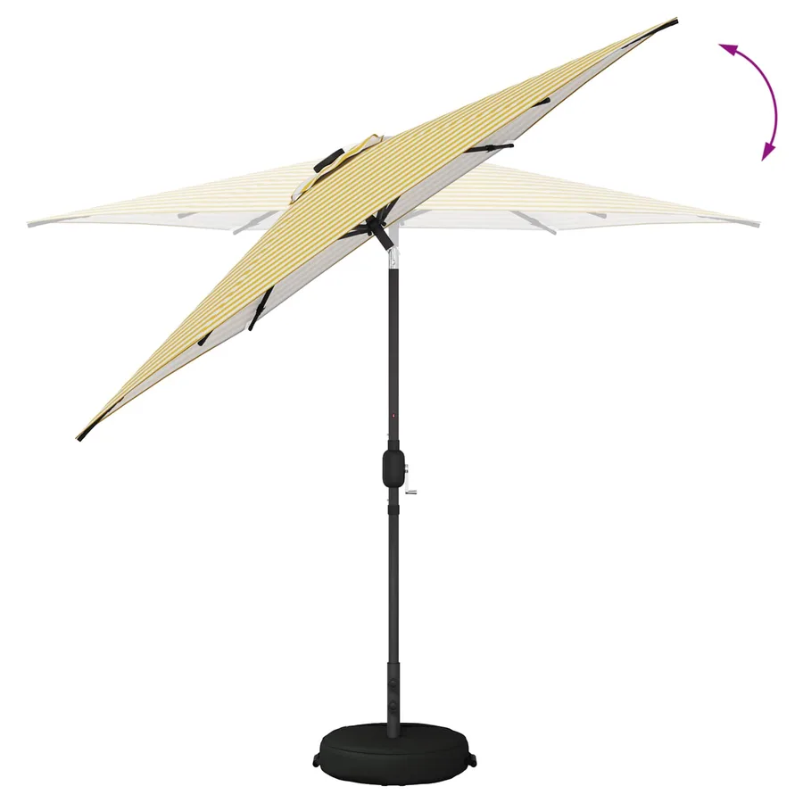 Parasol de jardin avec lumières LED et base 270 x 270 cm - 9