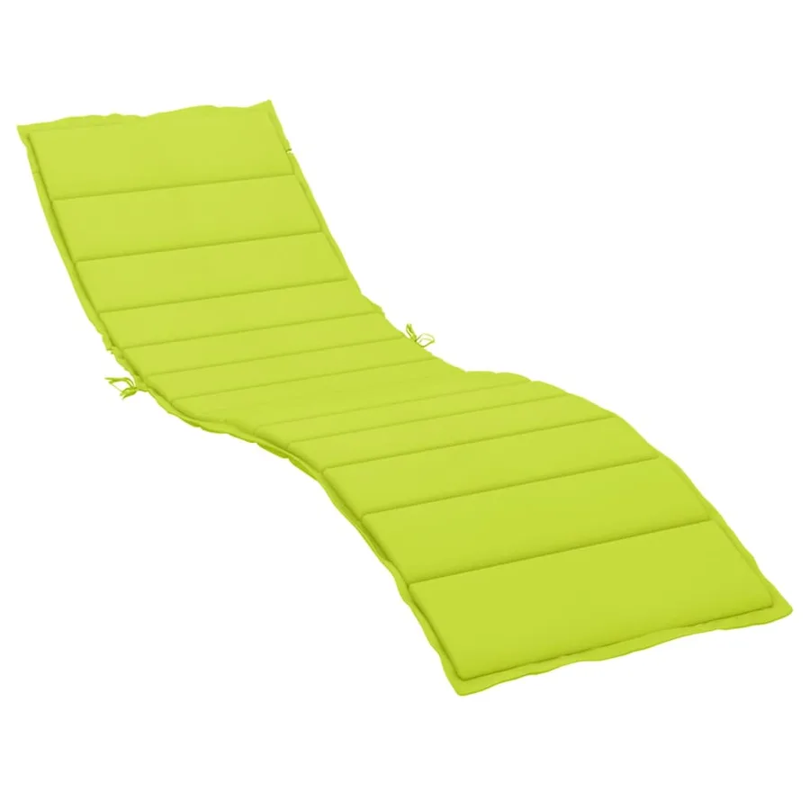 Coussin de chaise longue vert vif 200x60x3 cm tissu oxford - 2