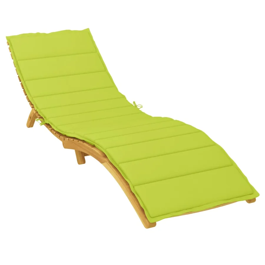 Coussin de chaise longue vert vif 200x60x3 cm tissu oxford - 3