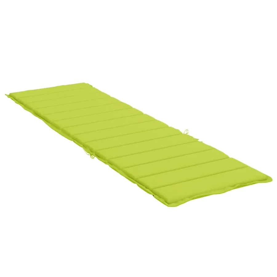 Coussin de chaise longue vert vif 200x60x3 cm tissu oxford - 4