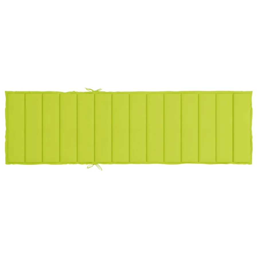 Coussin de chaise longue vert vif 200x60x3 cm tissu oxford - 5