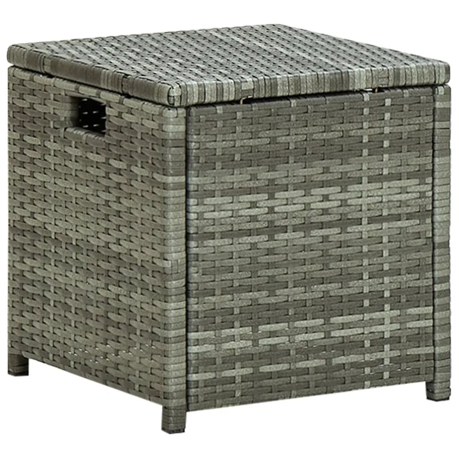 Salon de jardin 6 pcs avec coussins résine tressée gris - 7