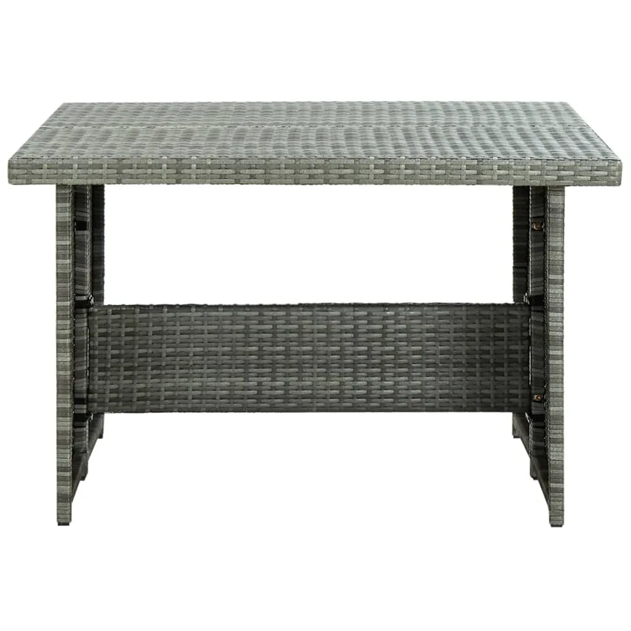 Salon de jardin 6 pcs avec coussins résine tressée gris - 9