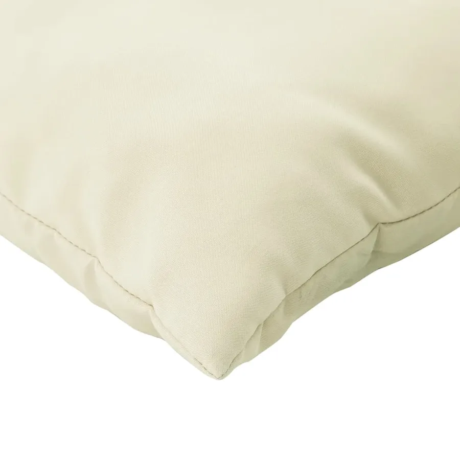 Coussins de palette lot de 3 blanc crème tissu oxford - 7