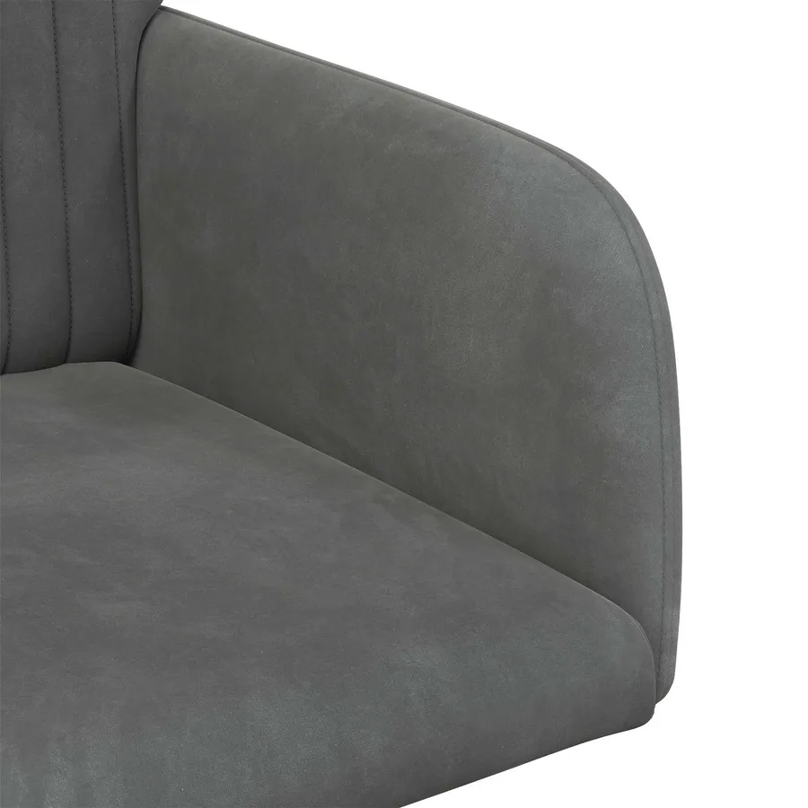 Chaises de salle à manger 6 pcs Velours Gris foncé - 6