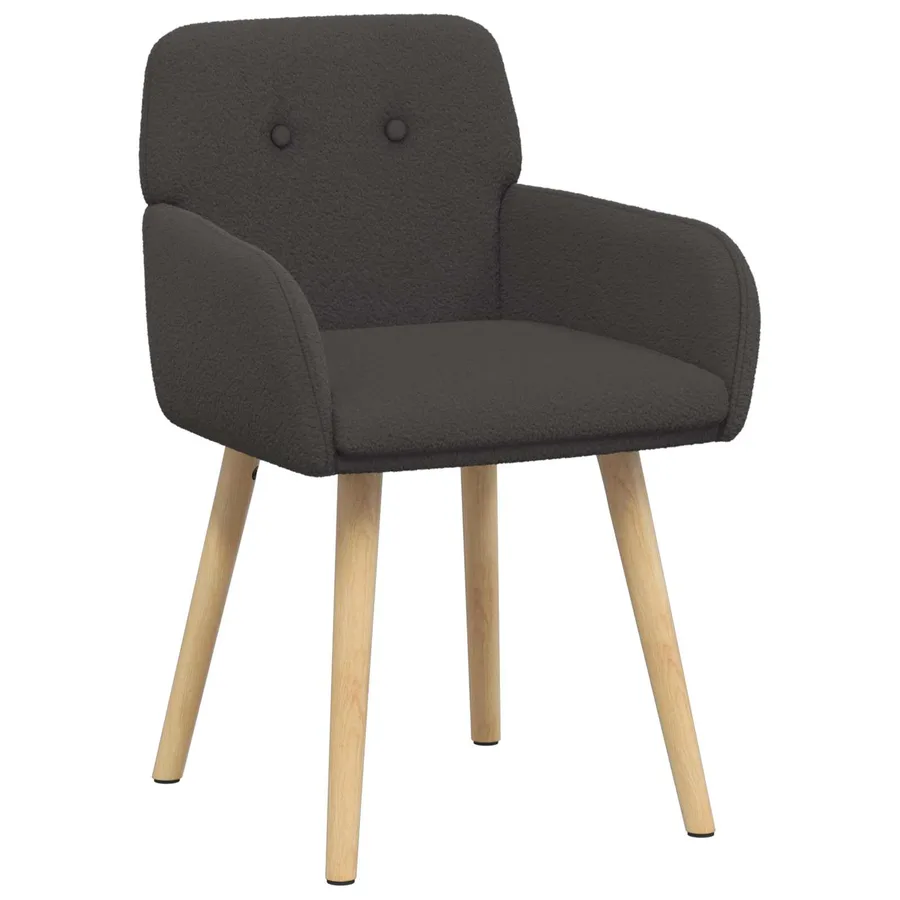 Chaises de salle à manger 4 pcs Bouclé Gris foncé - 3