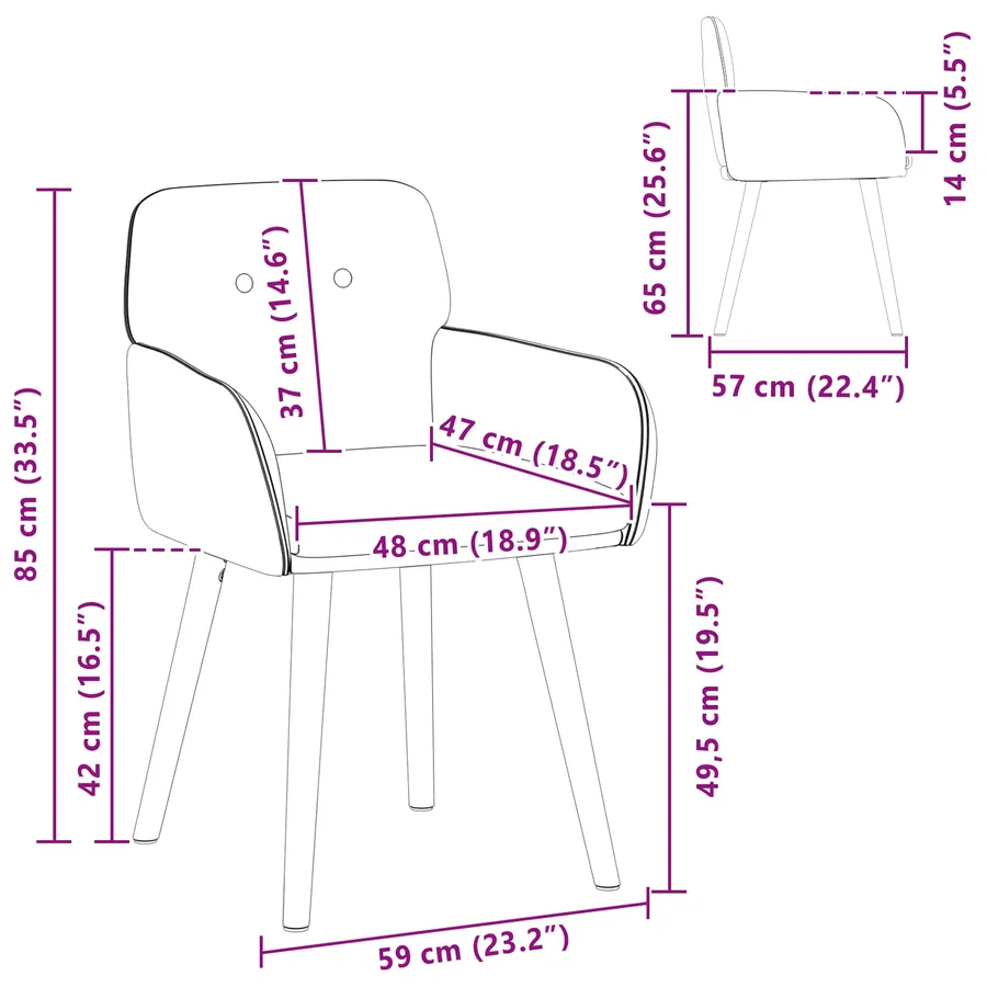 Chaises de salle à manger 4 pcs Bouclé Gris foncé - 9