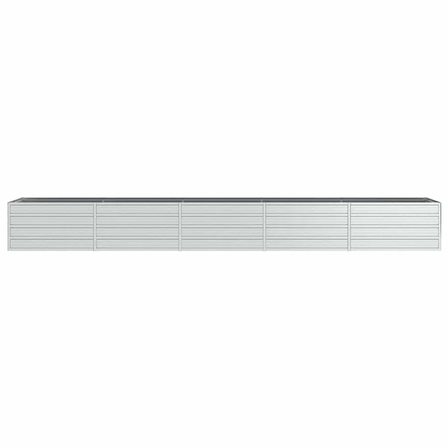 Lit surélevé de jardin 400x80x45 cm Acier galvanisé Argenté - 4