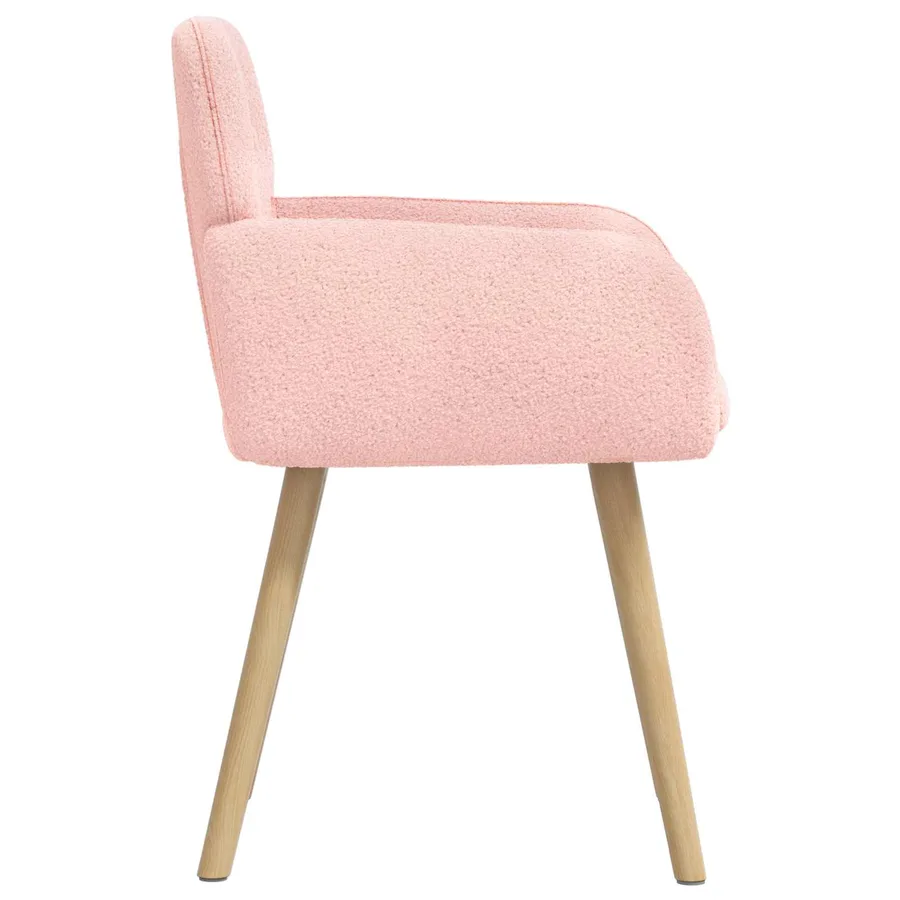 Chaises de salle à manger 2 pcs Bouclé Rose 59 x 57 x 85 cm - 4