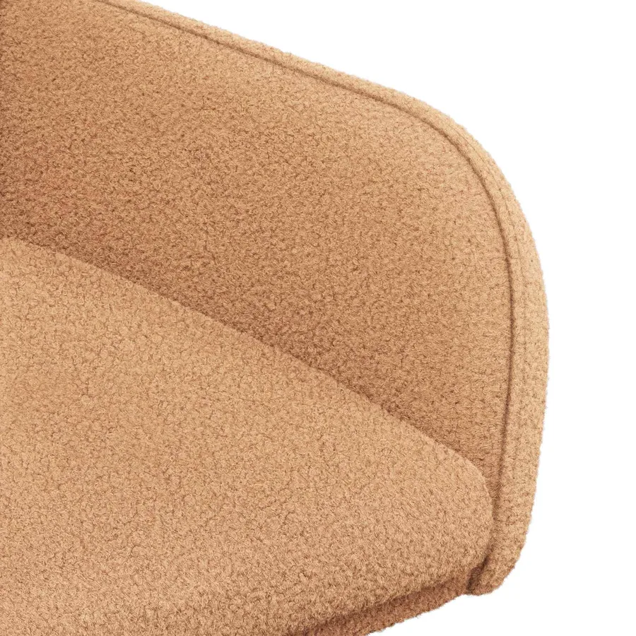 Chaises de salle à manger 4 pcs Bouclé Beige 59 x 57 x 85 cm - 6
