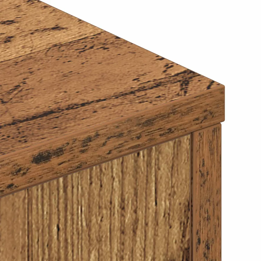 Tête de lit de rangement avec LED Bois ancien 160 cm - 9
