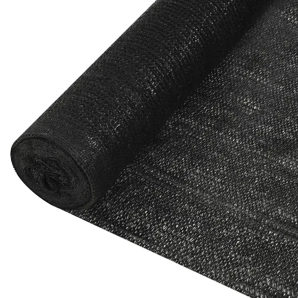 Filet brise-vue Noir 1,2x10 m PEHD 150 g/m²