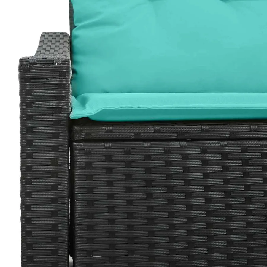 Canapé de jardin Gris 123 x 62 x 69 cm polyrotin - 7