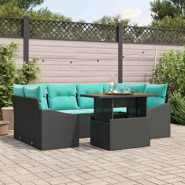 Ensemble de canapé de jardin 7 pc 6-Nombre de places