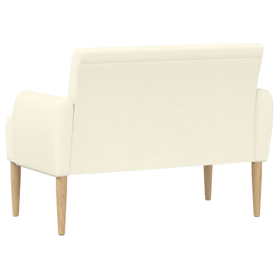 Canapé love seat avec capitonnage en boutons Crème - 5