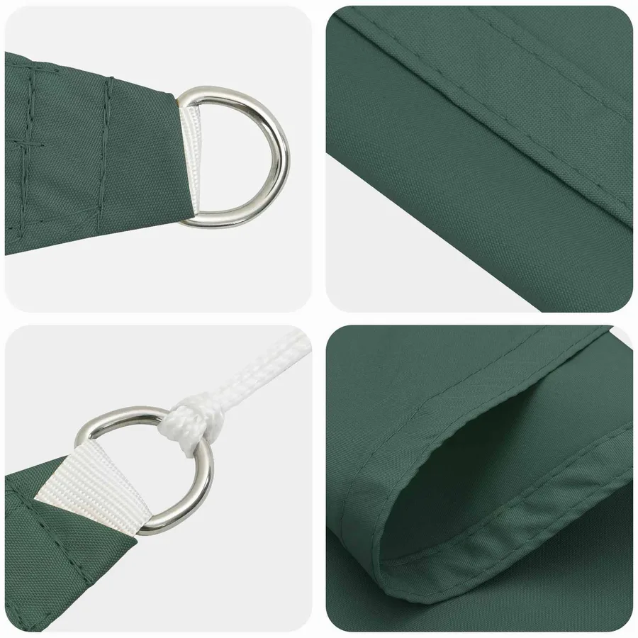 Voile d'ombre Vert foncé 2 x 6 m 100 % polyester Oxford - 4