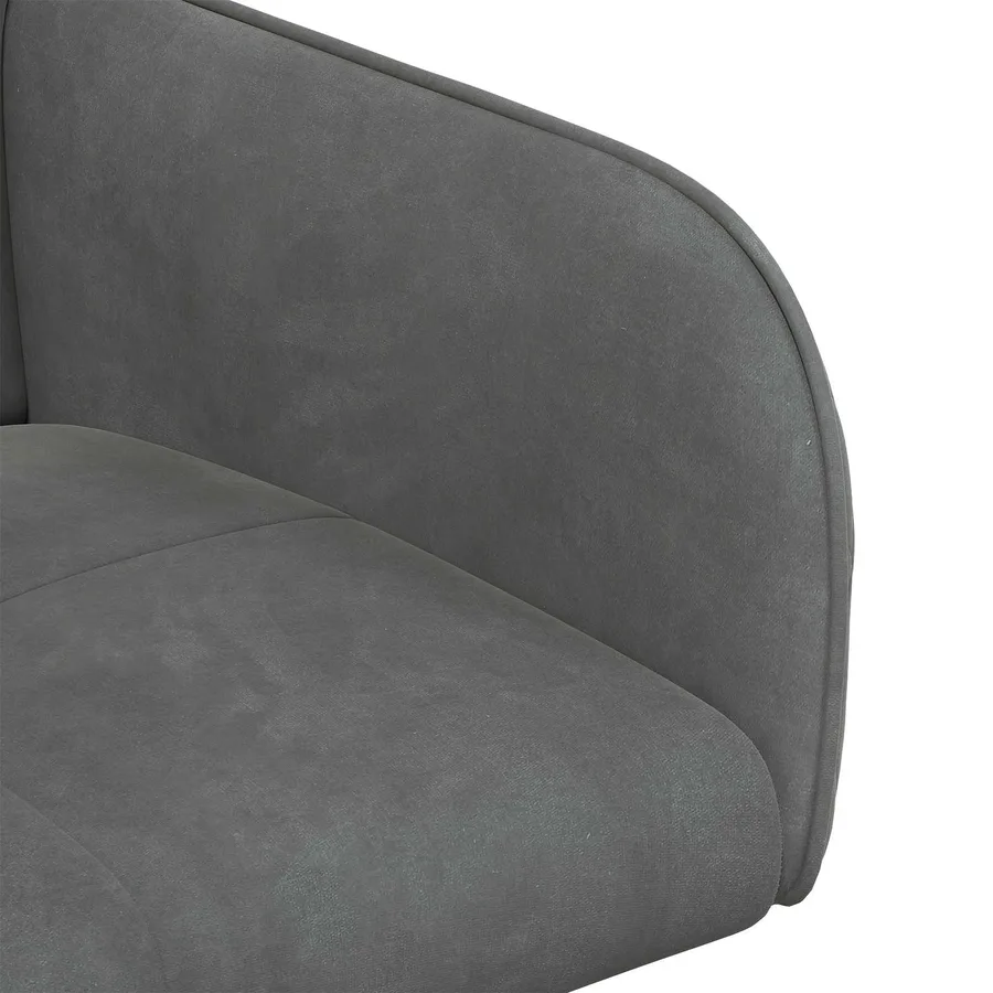 Chaises de salle à manger 2 pcs Velours Gris foncé - 6