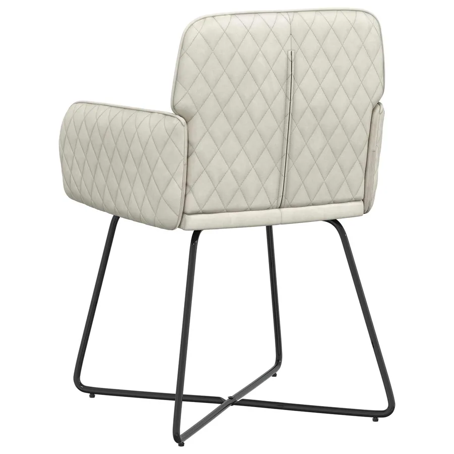 Chaises de salle à manger 4 pcs Velours Crème 59 x 56,5 x 86 cm - 5