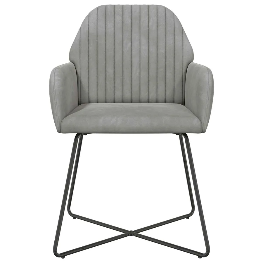 Chaises de salle à manger 4 pcs Velours Gris clair - 3