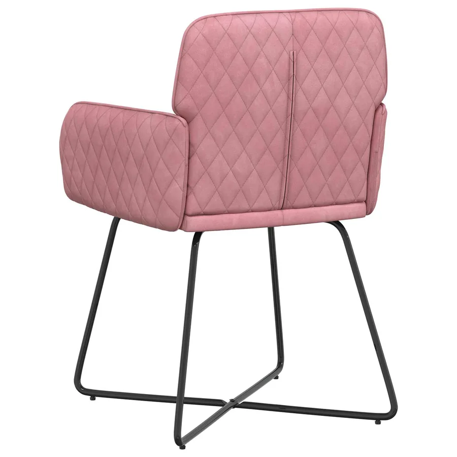 Chaises de salle à manger 2 pcs Velours Rose 59 x 56,5 x 86 cm - 5