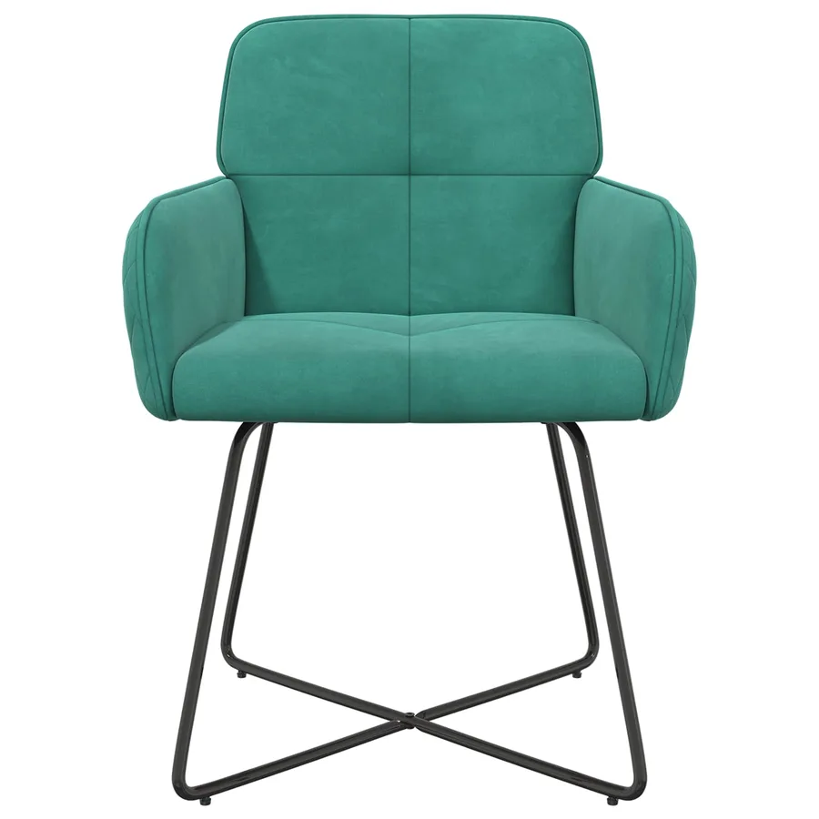 Chaises de salle à manger 4 pcs Velours Turquoise - 3