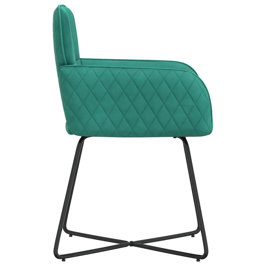 Chaises de salle à manger 4 pcs Velours Turquoise - 4