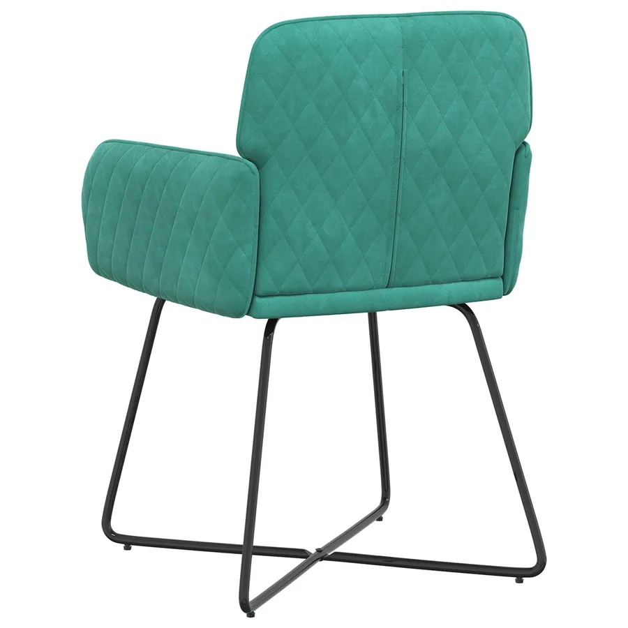 Chaises de salle à manger 4 pcs Velours Turquoise - 5